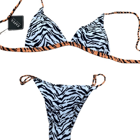 Size large women’s bikini zebra print - Picture 6 of 7